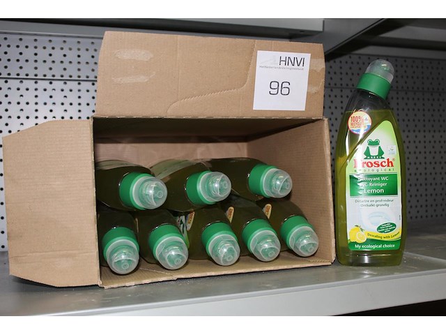 Negen flacons wc reiniger frosch lemon - afbeelding 1 van  2