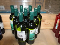 Negen flessen witte wijn sauvignon la vallee des oliviers. - afbeelding 1 van  2