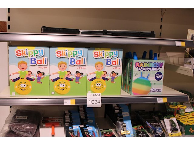 Negen skippyballen in diverse uitvoeringen. - afbeelding 1 van  2