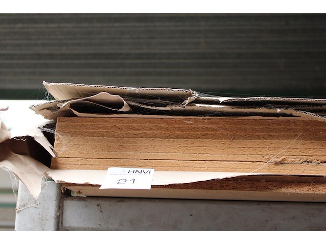 Negen zachtboardplaten 12 mm. afmeting 244 x 122 cm. - afbeelding 1 van  2