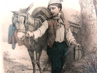 Negentiende-eeuwse lithografie getiteld "le petit paysan" - afbeelding 4 van  5