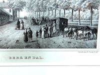 Negentiende-eeuwse lithografie van het gelderse dorp bergen en dal - afbeelding 3 van  5