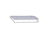 Nemo aluminum white coated opening flybridge hatch - afbeelding 1 van  6