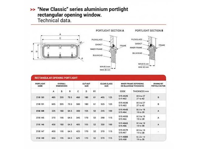 Nemo opening porthlight 155 x 405 mm - 218.144 - afbeelding 6 van  6