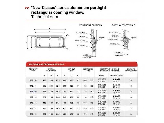 Nemo opening porthlight 155 x 405 mm - 218.144 - afbeelding 5 van  5