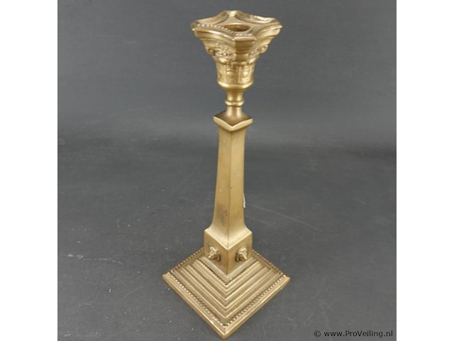 Neoclassicistische empirestijl bronzen kandelaar - afbeelding 2 van  5
