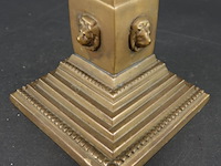 Neoclassicistische empirestijl bronzen kandelaar - afbeelding 3 van  5