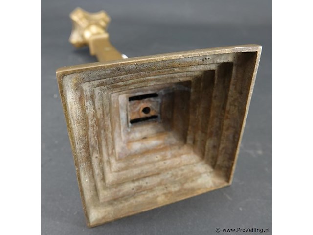 Neoclassicistische empirestijl bronzen kandelaar - afbeelding 5 van  5