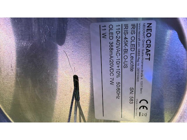 Neocraft iris oled 25k blo-us designlamp (3x) - afbeelding 9 van  9
