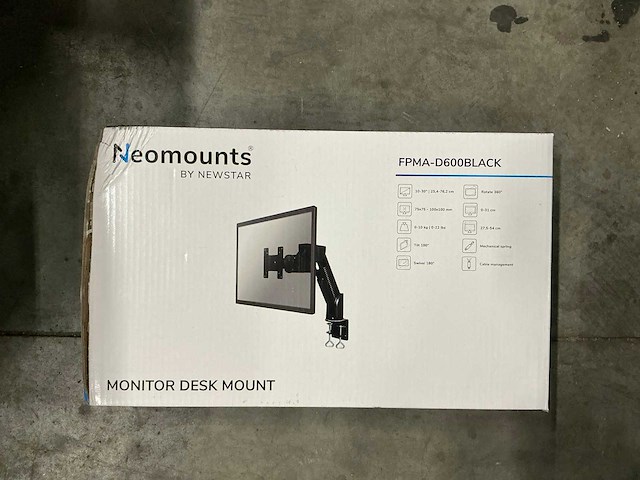 Neomounts fpma-d600black monitor desk mount - afbeelding 1 van  2