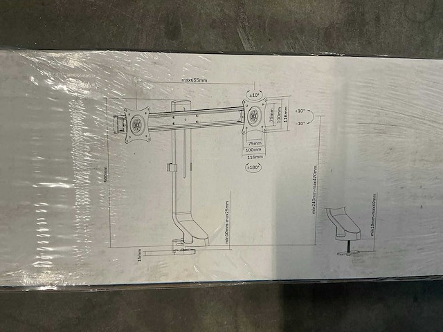 Neomounts fpma-d860dblack monitor desk mount - afbeelding 3 van  4