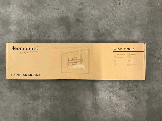 Neomounts wl30s-910bl16 tv pillar mount - afbeelding 2 van  4