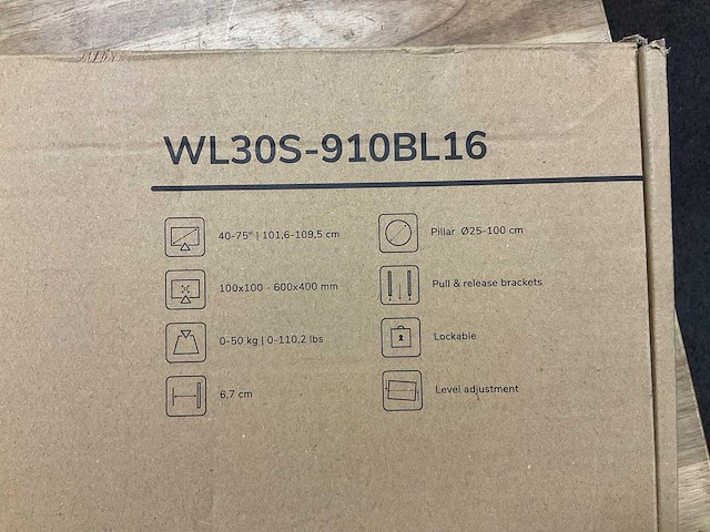 Neomounts wl30s-910bl16 tv steun - afbeelding 4 van  4