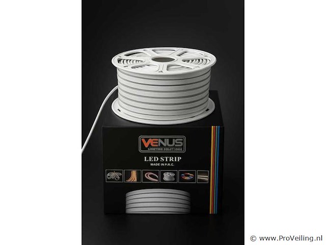 Neon led strip 50m – 8w/m – groen – ip65 waterdicht (x2) - afbeelding 2 van  5