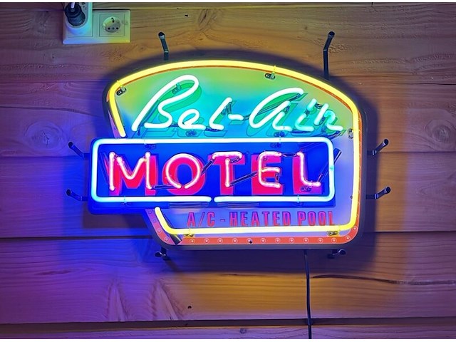 Neon wanddecoratie, bel-air motel - afbeelding 1 van  1