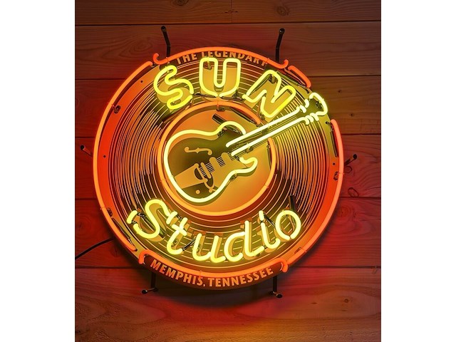 Neon wanddecoratie, elvis sun studio - afbeelding 1 van  1