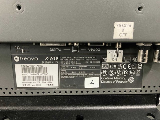 Neovo rx-w19 19” monitor (7x) - afbeelding 5 van  8