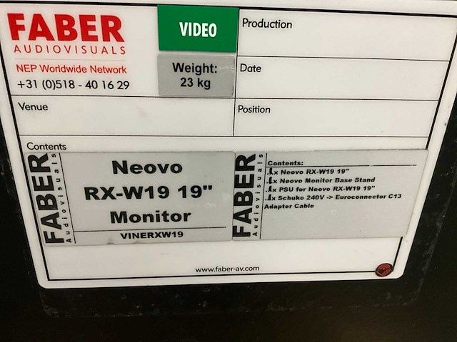 Neovo rx-w19 19” monitor (7x) - afbeelding 8 van  8