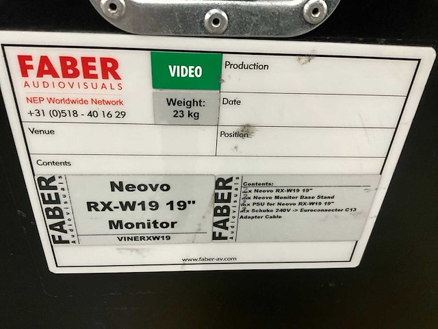 Neovo rx-w19 19” monitor (8x) - afbeelding 8 van  8