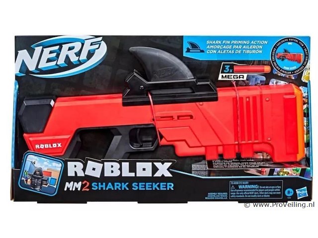 Nerf roblox mm2 shark seeker blaster – nieuw – zonder digitale code - afbeelding 1 van  3