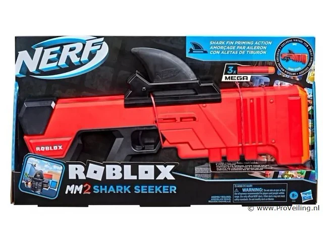 Nerf roblox mm2 shark seeker blaster – nieuw – zonder digitale code - afbeelding 1 van  3