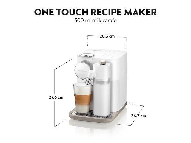 Nespresso gran lattissima en640.w koffiecapsulemachine met automatisch melksysteem wit - afbeelding 3 van  5