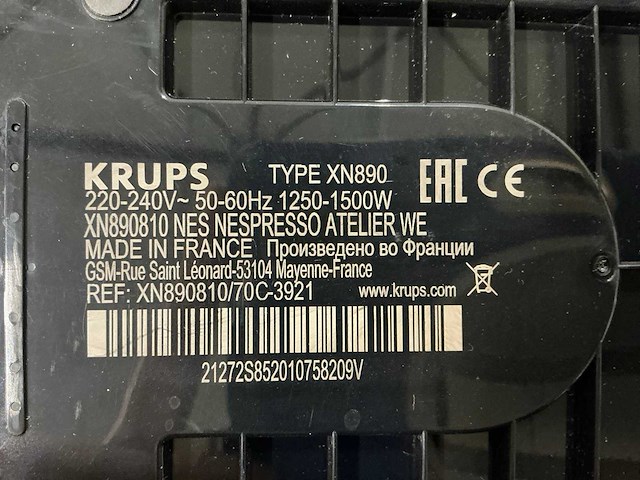Nespresso krups atelier koffiecupmachine - afbeelding 7 van  8