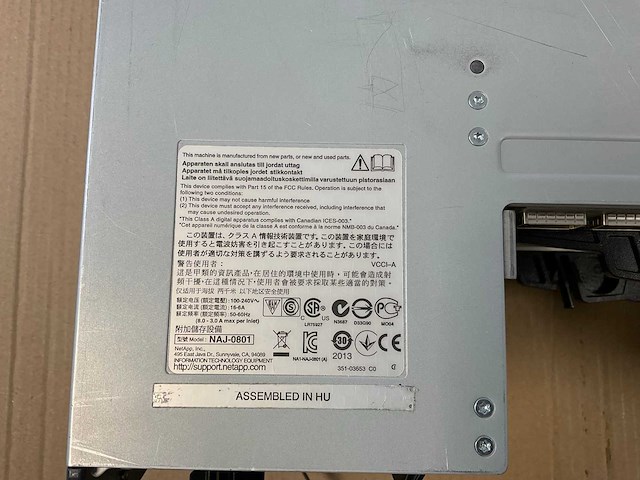 Netapp (d54346/naj-0801), 21x 3tb hdd (wd3000fyyz) - 1x 3tb hdd (st3000nm0033) network attached storage - afbeelding 9 van  12