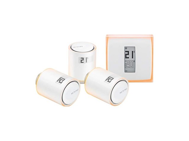 Netatmo pack slimme thermostaat + 3 slimme radiatorkranen - afbeelding 1 van  4