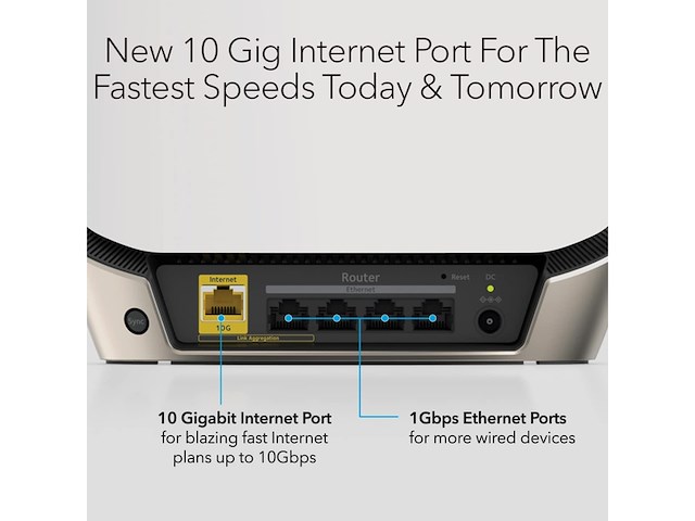 Netgear orbi rbk862s mesh wifi wifi versterker wifi 6 6000 mbps triband 2pack wit - afbeelding 4 van  5