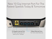 Netgear orbi rbk862s mesh wifi wifi versterker wifi 6 6000 mbps triband 2pack wit - afbeelding 4 van  5