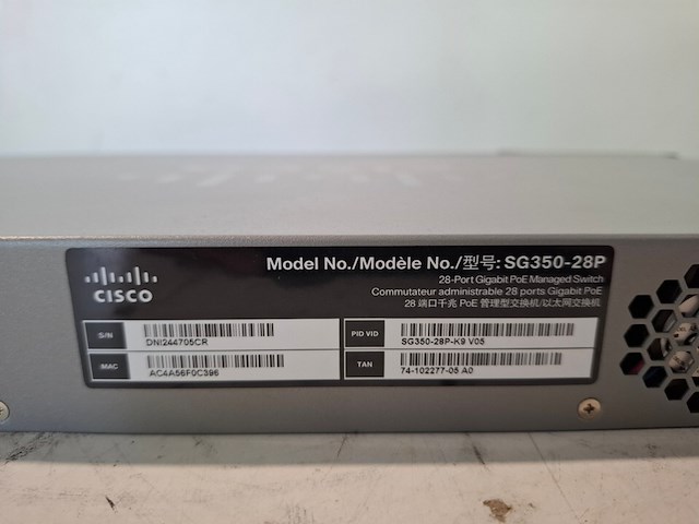 Netwerkswitch, cisco, sg350-28p - afbeelding 3 van  3