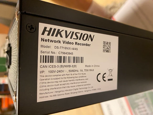 Network video recorder, hikvision, ds-7716nxi-i4/4s - afbeelding 3 van  3