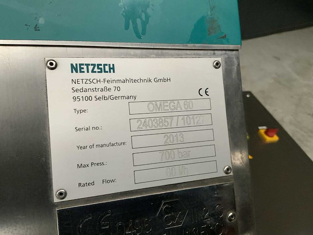 Netzsch omega 6 homogenisator - afbeelding 7 van  9