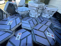 Neuhofer - hexagon - 3d wandpaneel - akoestisch blauw/paars 300x260x38 mm - afbeelding 2 van  3