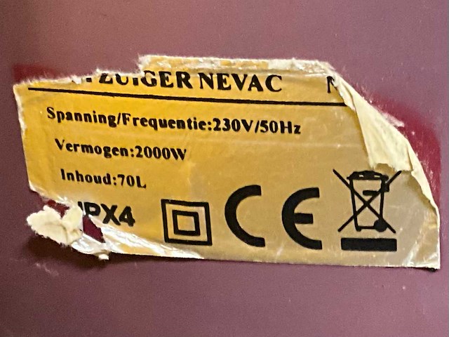 Nevac industriële stofzuiger - afbeelding 1 van  1