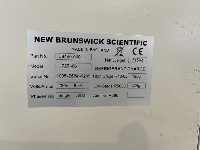 New brunswick scientific - u725-86 - laboratorium vriezer - afbeelding 8 van  9