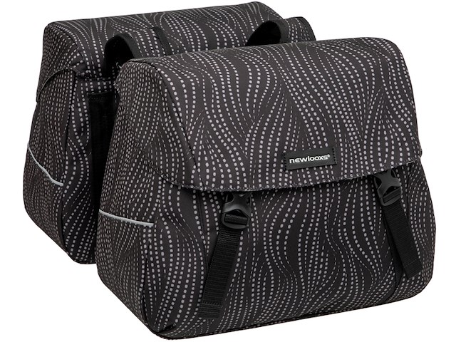 New looxs alma joli double dubbele fietstas 37 l zwart - afbeelding 1 van  2