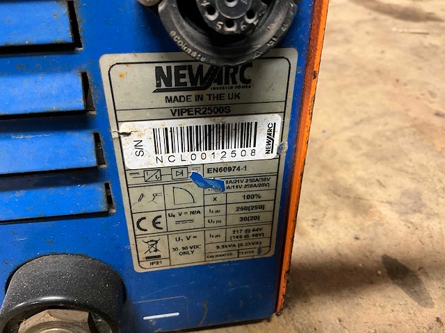 Newarc viper 2500s tig-lasmachine - afbeelding 5 van  5