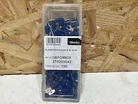 Newlec vlakstekker 6,3x0,8 blauw 100x (15x) - afbeelding 1 van  3
