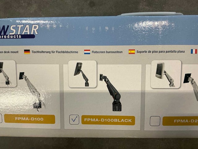 Newstar fpma-d100black flatscreen desk mount - afbeelding 3 van  4