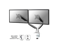 Newstar nmd750d monitorarm met gasveer zilver - afbeelding 2 van  4