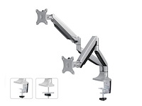 Newstar nmd750d monitorarm met gasveer zilver - afbeelding 3 van  4