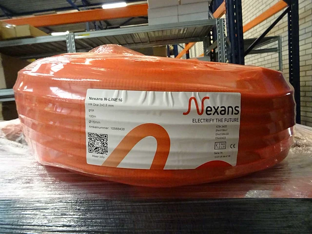 Nexans - n-line16 - yr dca 2x0,8mm - voorbedraad installatiebuis 100 mtr (2x) - afbeelding 1 van  2