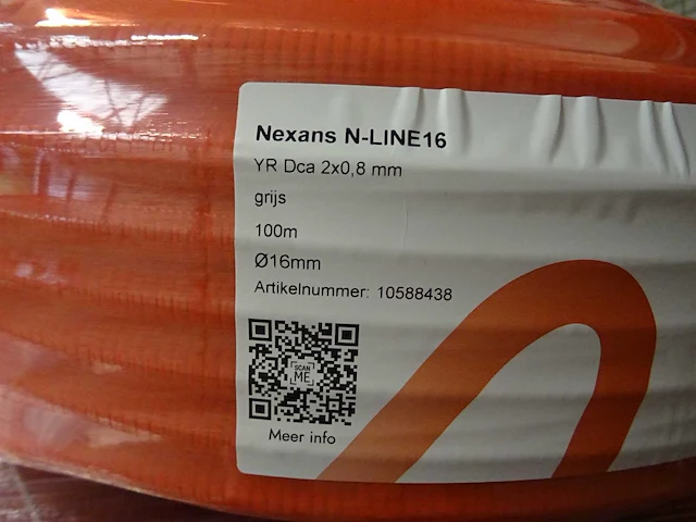 Nexans - n-line16 - yr dca 2x0,8mm - voorbedraad installatiebuis 100 mtr (30x) - afbeelding 2 van  3