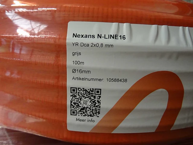 Nexans - n-line16 - yr dca 2x0,8mm - voorbedraad installatiebuis 100 mtr (5x) - afbeelding 2 van  2