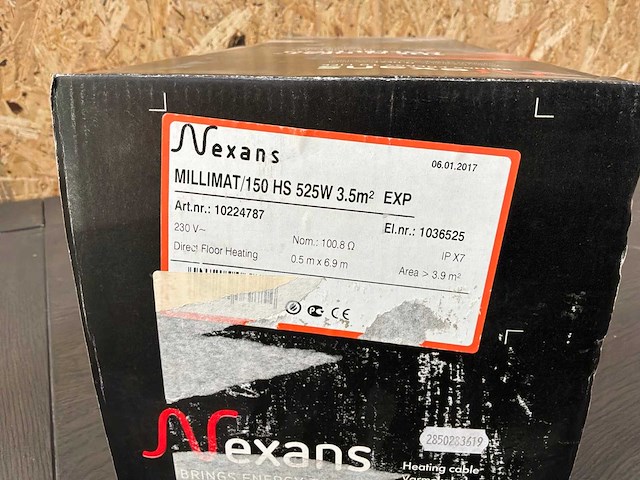Nexans 10224787 vloerverwarmingsmat 3.5m² 525w/m² (2x) - afbeelding 6 van  6