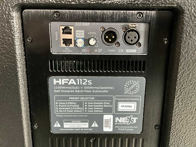 Next-proaudio hfa112s actieve subwoofer - afbeelding 7 van  9