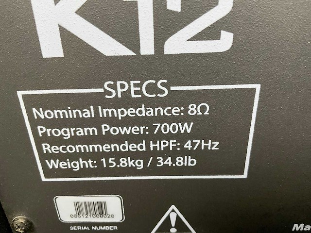 Next-proaudio k12 luidspreker - afbeelding 5 van  5