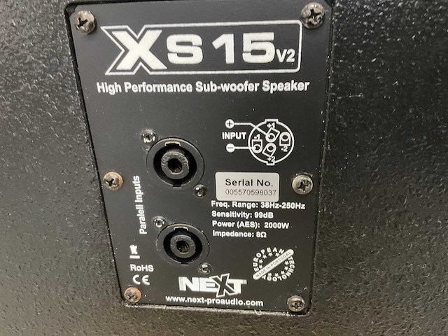 Next-proaudio kubics k8 speaker + xs15 (2x) (4x) - afbeelding 7 van  12
